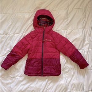 Patagonia Girl’s down Puffer Hoody jacket size 14
